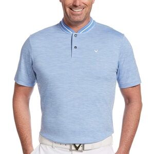 Callaway Light Blue Polo Shirt with baseball collar